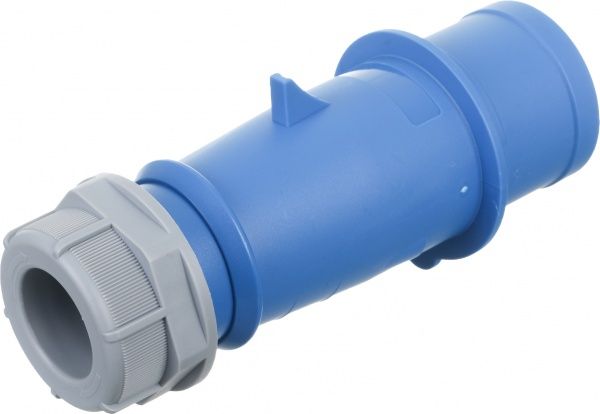 Вилка электрическая силовая с заземлением Expert 2p+PE (023) 220В 32А IP44 серый