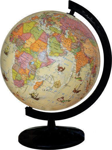 Глобус політичний під старовину без підсвітки 26 см