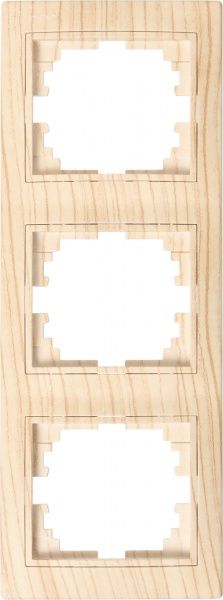 Рамка трехместная Lezard MIRA вертикальная дуб беленый матовый 701-5200-153