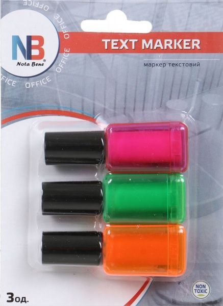 Набор текстовых маркеров Ningbo Johnshen Stationery Co. Ltd лак 3 шт. ID13140 разноцветный 