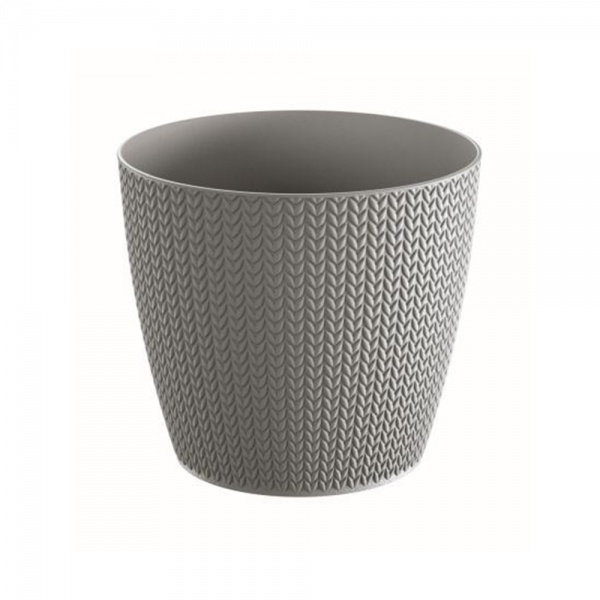 Горщик для квітів Prosperplast WHEATY 160 мм круглий 3,4л сірий (26231-405) 