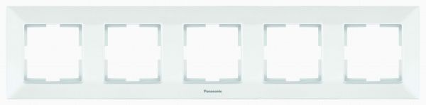 Рамка пятиместная Panasonic Arkedia Slim горизонтальная белый 480500135