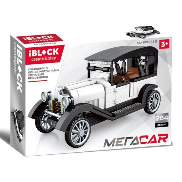 Автоконструктор Iblock Мегаcar, 264 деталей PL-920-138