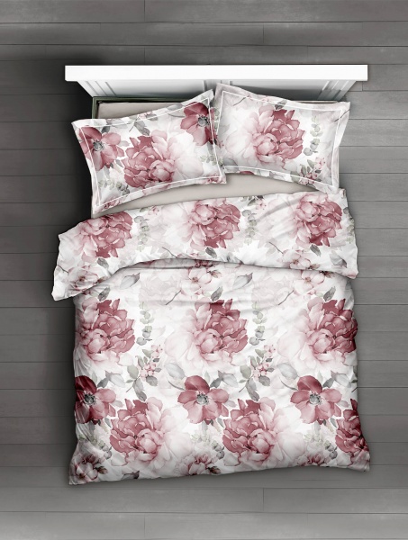 Комплект постельного белья Linac 2 белый с принтом La Nuit 