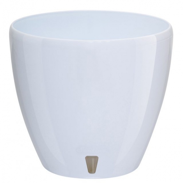 Вазон пластиковий Santino Deco Twin круглий 2,5 л білий глянець 