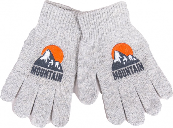 Варежки YO! р.18 серый 