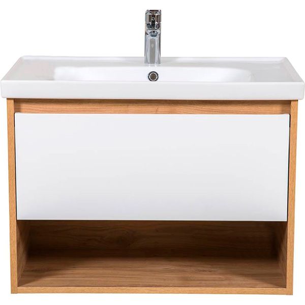 Тумба підвісна ScandiSPA Edda севілья з умивальником Frame 80 см