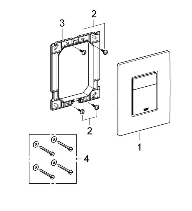 Клавиша для инсталляции Grohe EVEN 38966000 белая