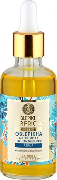 Масло Natura Siberica Облепиховый комплекс для поврежденных волос 50 мл