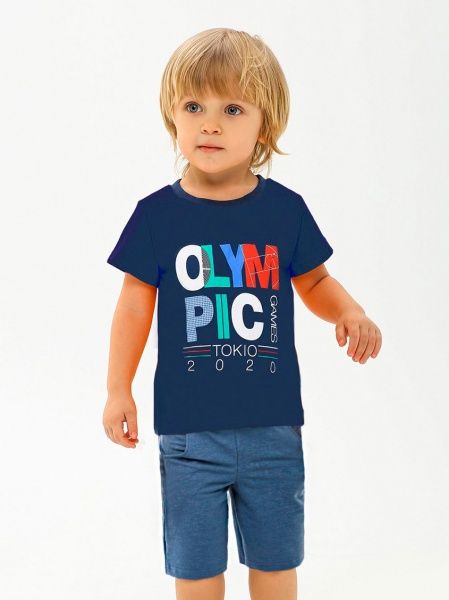 Шорты детские Smil 112214 р.140 синий меланж 