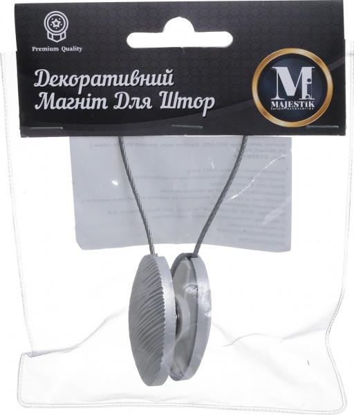 Магнит для штор MG-253 матовое серебро Majestic