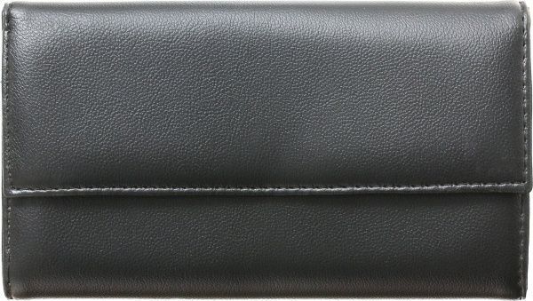 Гаманець жіночий на кнопці чорний 023001 