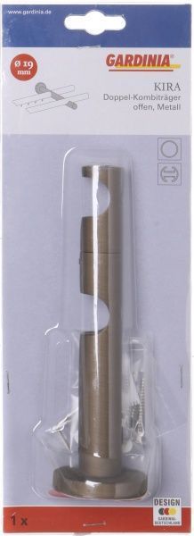 Тримач для карниза Gardinia Kira дворядний набірний d19 мм капучино 1 шт. 