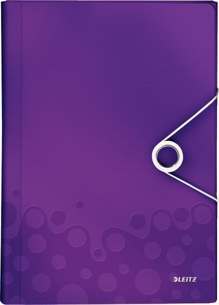 Папка з відділеннями WOW A4 фіолетовий металік 45890062 Leitz