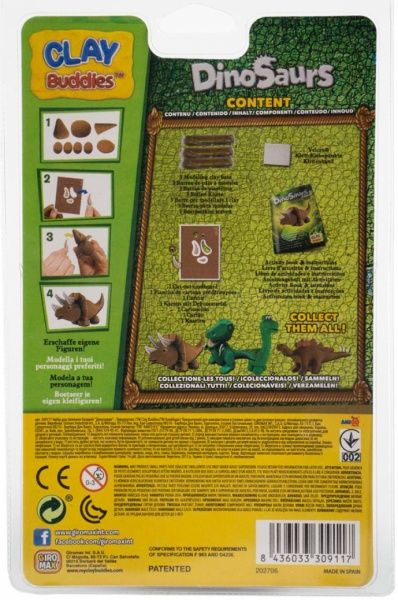 Набор для лепки Clay Buddies Динозавры Трицератопс базовый 309117