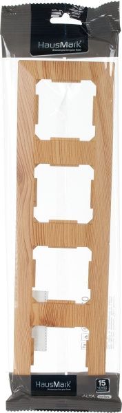 Рамка четырехместная HausMark Alta горизонтальная ольха SNG-FRP.SQ20G4-4/Alder
