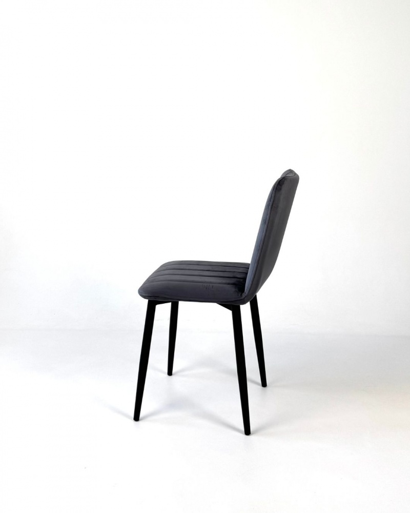 Стілець TWINSANN Міо 450x600x830 мм (ніжки конусні метал) сірий / чорний