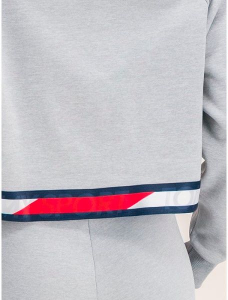Джемпер Tommy Hilfiger CROP V NECK SWEATER WITH TAPE S10S100363001 р. L светло-серый