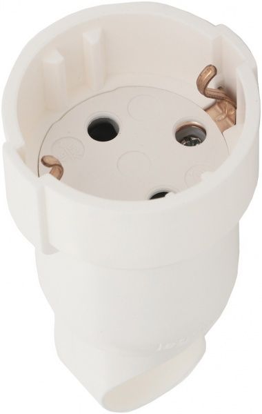 Розетка переносная с заземлением с ручкой Legrand 16 А 250 В с заземлением 220В IP20 пластик белый