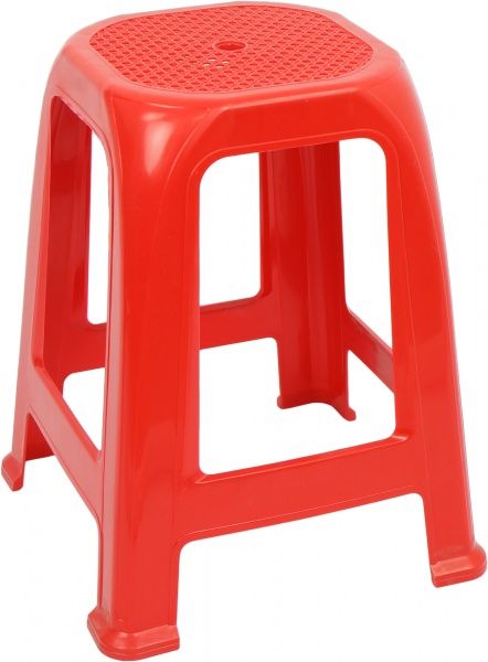 Табурет пластиковый Алеана Пиф 46,3x36,5x36,5 см красный  