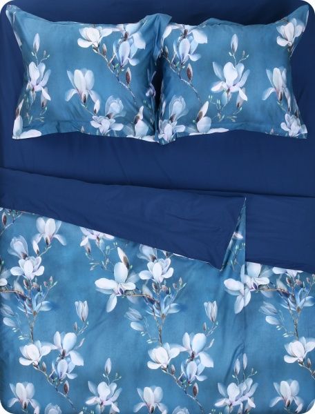 Комплект постільної білизни Tender flowers D сімейний різнокольоровий принт La Nuit 