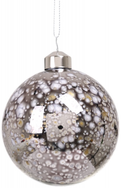 Куля новорічна 80 мм сірий ABT620310