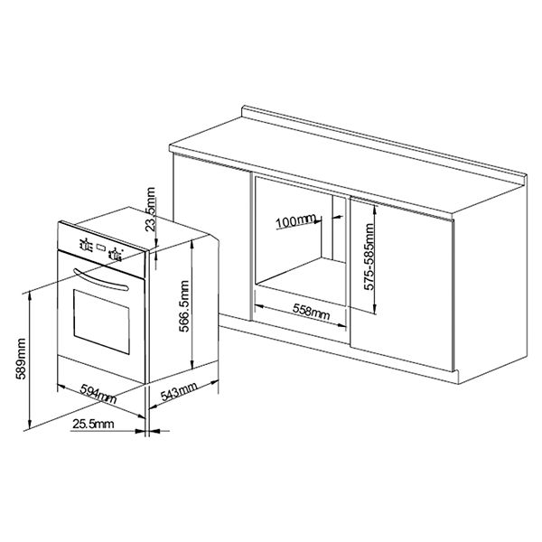 Духовой шкаф Pyramida F 84 MR BLACK