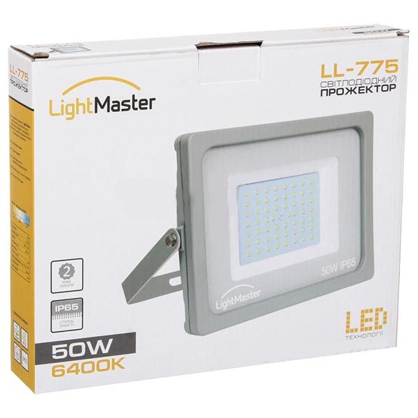 Прожектор LED LightMaster LL-775 50 Вт 6400K сiрий