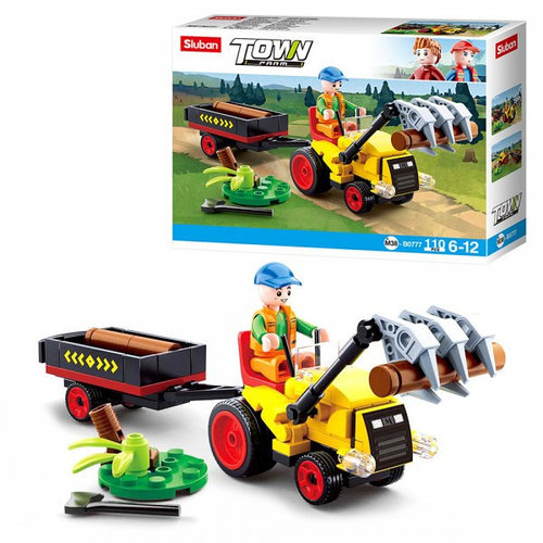 Конструктор Sluban M38-B0777 Town Трактор із причепом