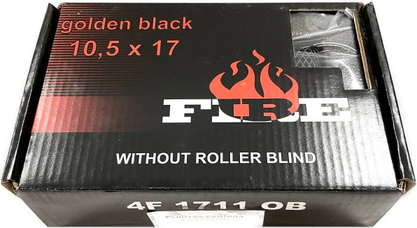 Решітка камінна 4FIRE 11х17 антік-золото