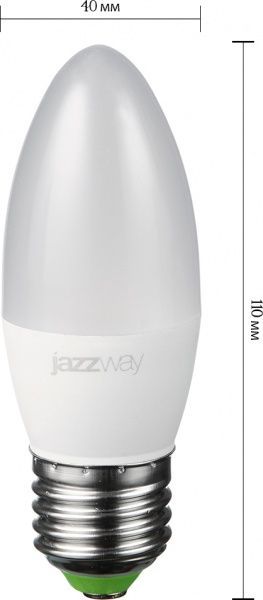 Лампа світлодіодна Jazzway PLED-SP 9 Вт C37 матова E27 220 В 3000 К 5001923 