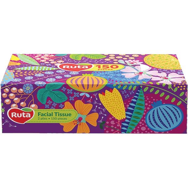 Салфетки гигиенические в коробке Ruta пенал 150 шт.
