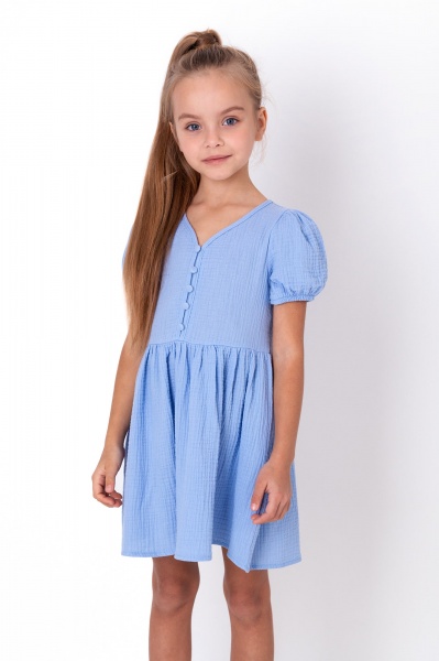 Платье Mevis р.140 голубой 