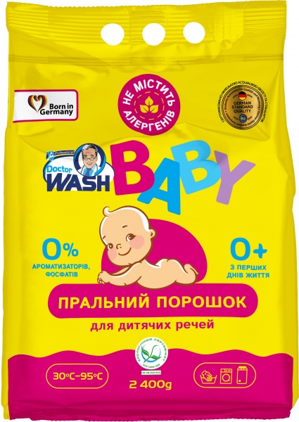 Порошок для машинной и ручной стирки Doctor WASH Baby 2,4 кг 