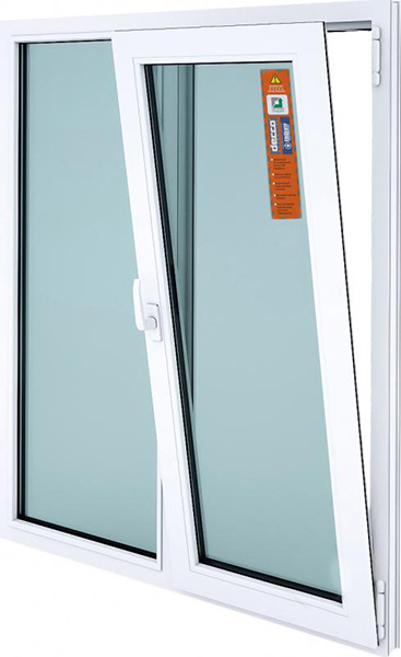 Вікно поворотно-відкидне DECCO 60 1480x1410 мм праве