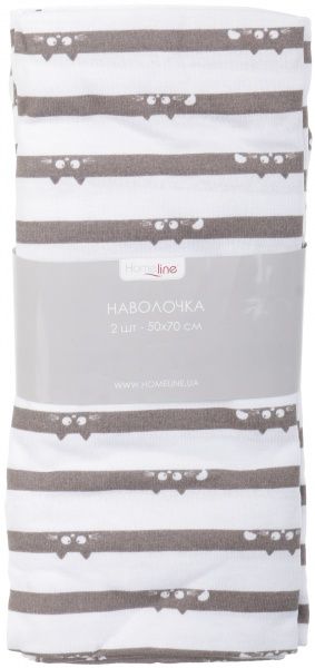 Набор наволочек Кошки на ленте 70x50 см белый с принтом Homeline 