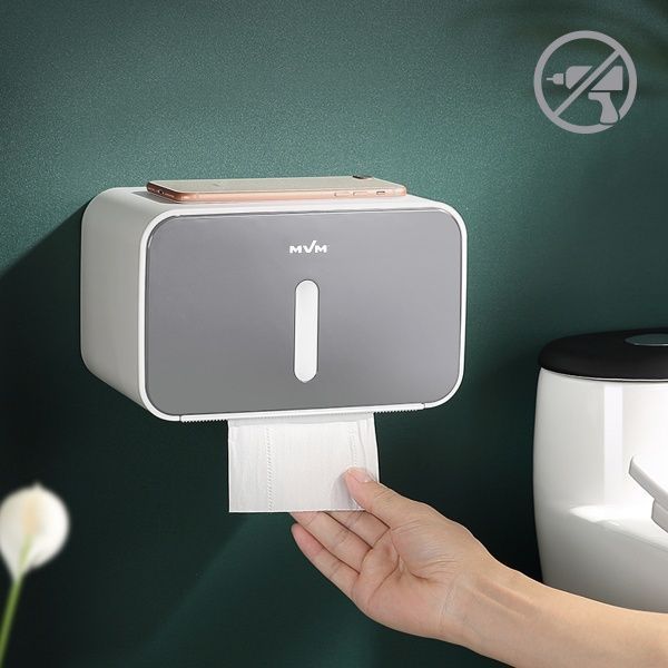 Держатель для туалетной бумаги MVM BP-15 белый/серый