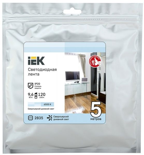 Лента светодиодная 9,6 Вт IP20 12 В белый LSR1-2-120-20-3-05 