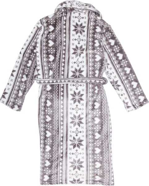 Халат жіночий La Nuit Візерунок р. L білий із коричневим 