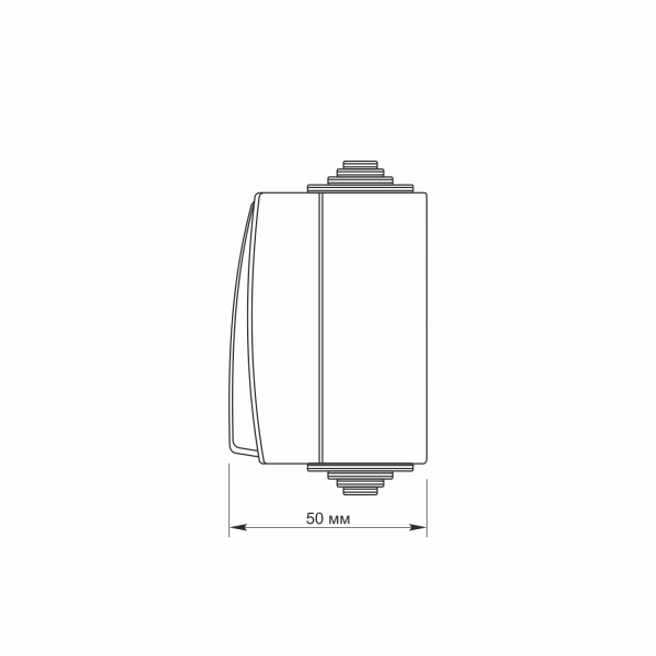 Вимикач одноклавішний Videx Binera без підсвітки сірий VF-BNW11-G