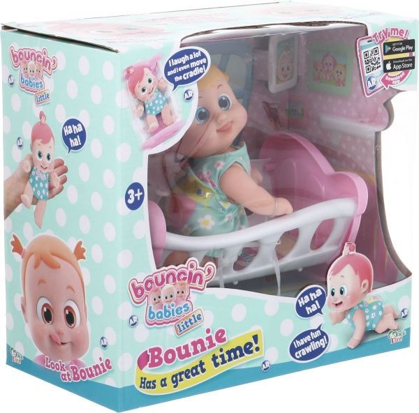 Кукла Bouncin' Babies Bounie с кроваткой