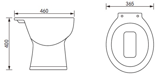 Унитаз Water House дачный Standart Focus 460x365x400 мм