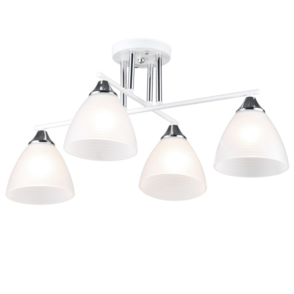 Люстра потолочная Victoria Lighting 4x60 Вт E27 белый Ridge/PL4 white