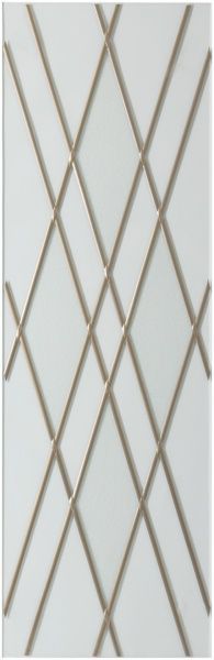 Вітражне скло Ромб 610x193 під раму горіх патина 713x296