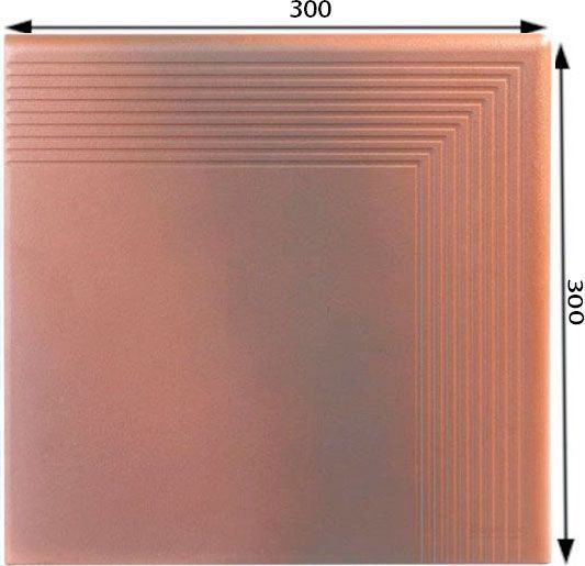 Клінкерна плитка BRICK CHERRY STOPNICA NAROZNA 30x30 Cerrad