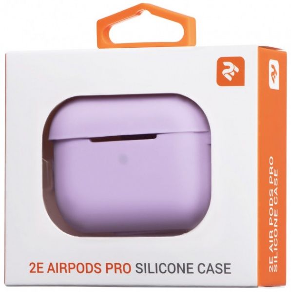 Чохол для навушників 2E для Apple AirPods Pro Pure Color Silicone 2.5 мм Light purple (2E-PODSPR-IBPCS-2.5-LPR) 