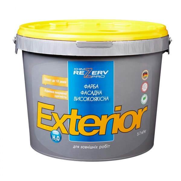 Краска фасадная акриловая Хімрезерв PRO EXTERIOR мат белый 10л 