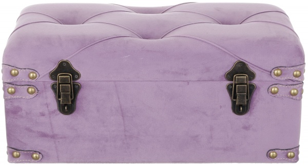 Скриня-пуф Велюр лавандовий 50х25х23 см 