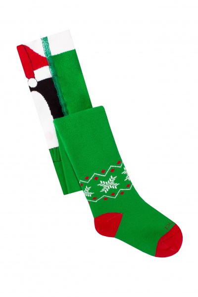 Колготки детские унисекс Duna новогодние 4938р.62-68 зеленый 