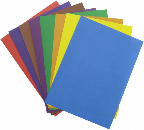 Бумага цветная офсет односторонняя А4 10 листов Mandarin